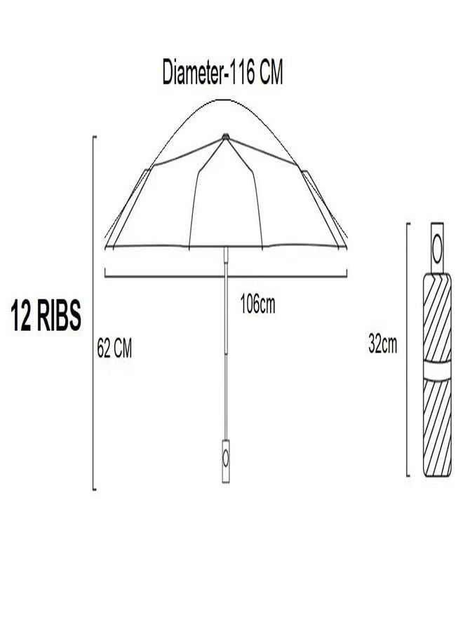 Alexvyan 12 Ribs Large Travel Automatic Umbrella Windproof for Rain & Sun, Strong Compact Umbrella for Men & Women, Wind Resistant, Lightweight,Portable Folding Umbrellas for Backpack, Car (Blue) - Image 3